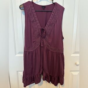 Torrid Purple Sleeveless Blouse